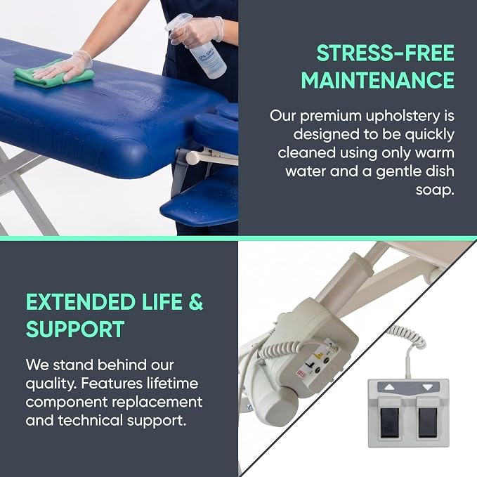 Electric Massage, Spa, and Treatment Table - Adjustable Height and Foot Control, ADA Compliant Treatment Table for Esthetician, Massage Therapists and Spa Professionals