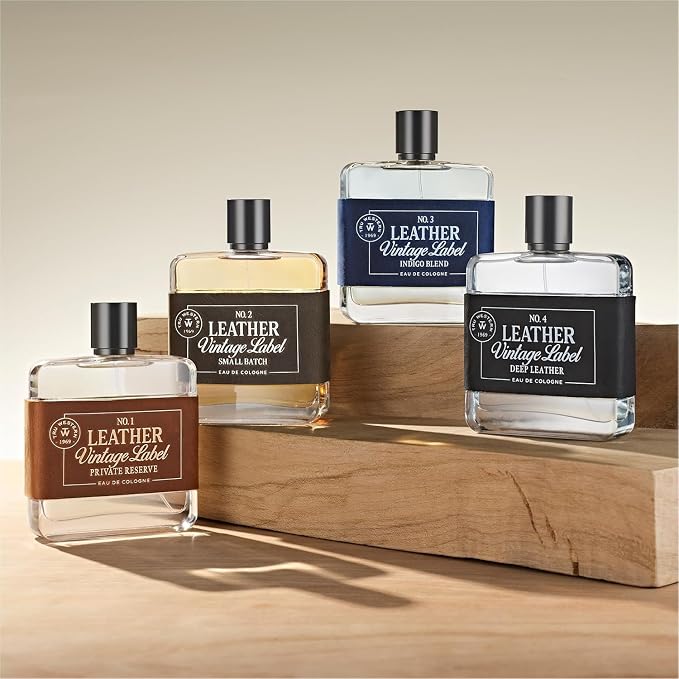 Tru Western Leather No. 3 Men’s Cologne Spray, Private Reserve, Small Batch, Indigo Blend, Velvety Citrus, Blue Vetiver & Sueded Sandalwood Notes, 3.4 fl oz (100 ml)