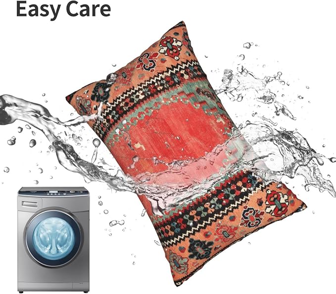 Antique Sivas Cappadocian Turkish Niche Kilim Pillow Covers Decorative Lumbar Throw Pillowcase 12x20 Inch Couch Cushion Cover for Home Decor Living Room Bedroom College Dorm Bed Car Sofa