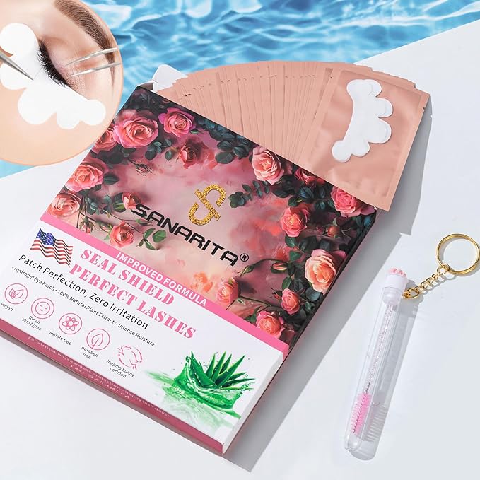100 Pairs Professional Eye Under Gel Pads Eyelash Extensions Patches,Lash Extension Lint Free Under Hydrogel Eye Mask Pads Beauty Tools (Pink)