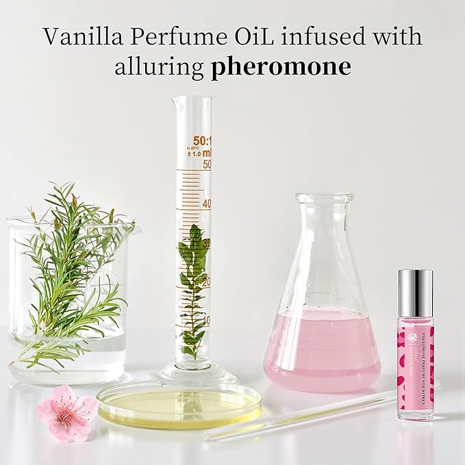 DIBALA Pheromones Perfume for Women | Vanilla Musk Scent, Long Lasting Roll On Perfume Oil 10ml (0.34 fl oz)