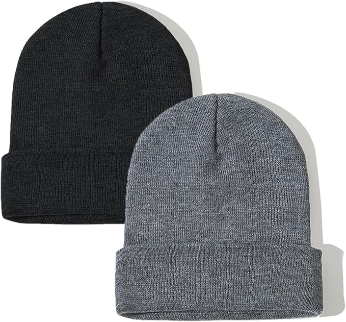 ZOORON Beanie for Women Men Ski Watch Cap Cuffed Plain Skull Knit Hat Soft Fisherman Winter Hat
