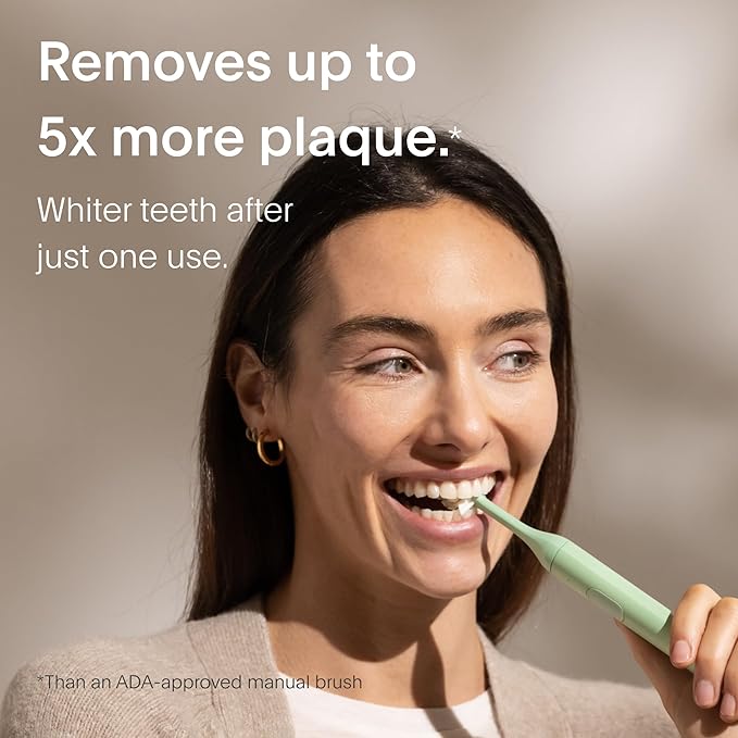 SURI 1.0 Sonic Electric Toothbrush | 1 Month+ Battery | Designed in California | Electric Toothbrush for Adults | Travel Toothbrushes | Tooth Brush | Green