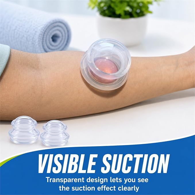 ELERA Cupping Kit for Massage Therapy – Silicone Cupping Therapy Set with 3 Massage Cups (S/M/L), Ideal for Cellulite, Relaxation & Daily Self-Care