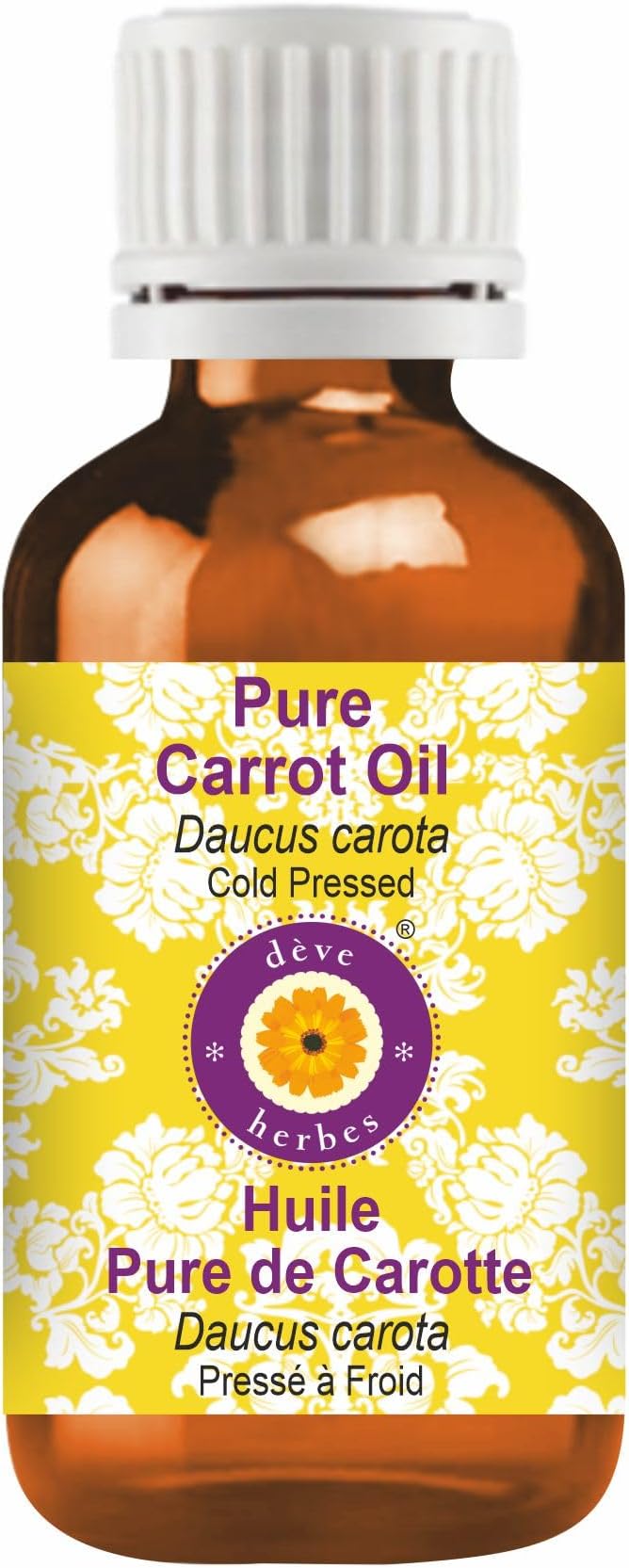 dève herbes Pure Carrot Oil (Daucus carota) Cold Pressed 5ml (0.16 oz)