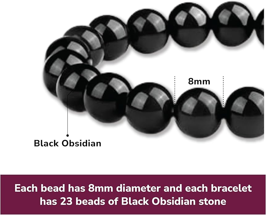 Crystal Vibe 8mm Beaded Bracelets For Women Men - Healing Crystal Bracelet - Adjustable Size