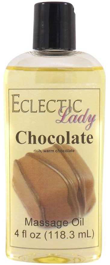 Chocolate Massage Oil, 4 oz, With Sweet Almond Oil and Jojoba Oil
