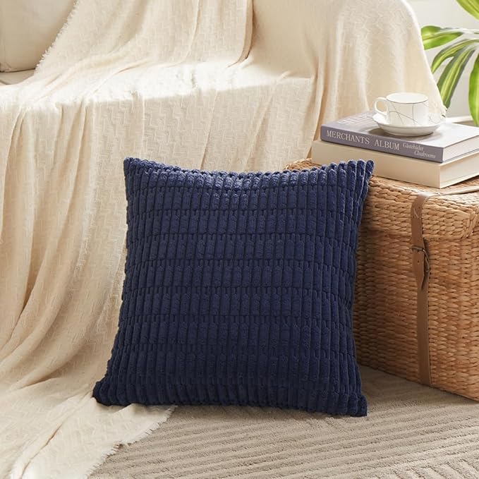 Fancy Homi 4 Packs Decorative Throw Pillow Covers for Living Room Couch Bed, Modern Farmhouse Boho Home Décor Accent Cushion Case, 14" x 14", Dark Gray