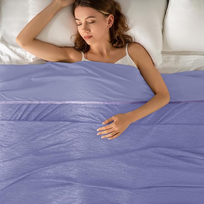 Cooling Blanket Queen Size 90"x90" for Hot Sleepers Summer Blanket | Absorbs Heat Cold Summer Blanket for Night Sweats & Menopause Q-Max>0.5 Lightweight Breathable Soft Double-Side Cooling