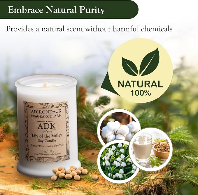 Adirondack Fragrance & Flavor Farm Lily of The Valley Scented Candle 20 Oz | Proudly Poured in The USA, Natural Aromatherapy Wax for Relaxation, Home Décor, Kitchen, Gift and Living Spaces