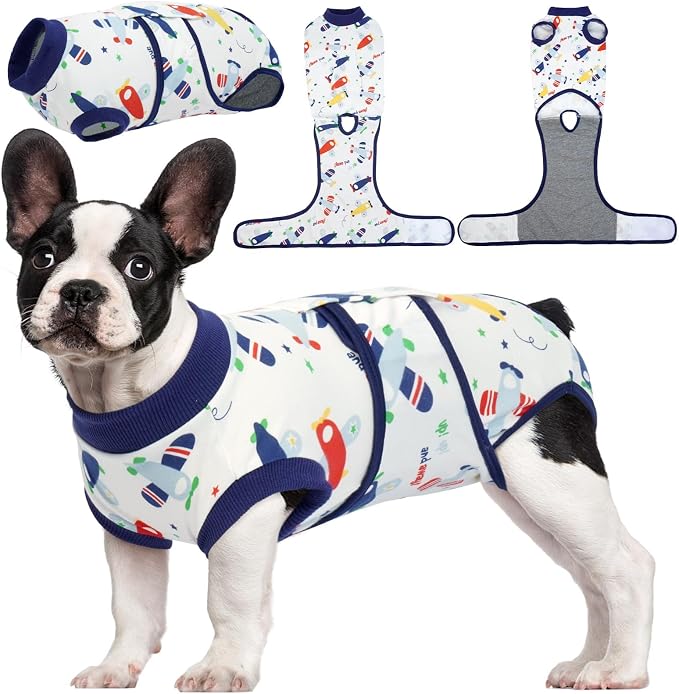 Kuoser Recovery Suit for Dogs Cats, Soft Dog Surgery Suit Female Male Spay | Professional Dog Onesie for Surgery, Substitute E-Collar & Cone, Prevent Licking Dog surgical suit Pet Neuter Suit
