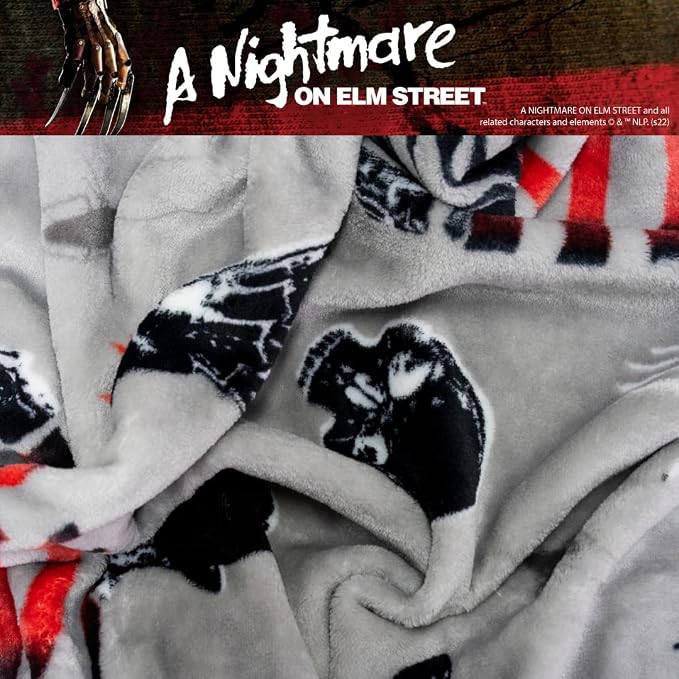 Franco A Nightmare on Elm Street Halloween Horror Throw Blanket, Super Soft Cozy Plush Bedding, 50" x 70", (Officially Licensed Product)