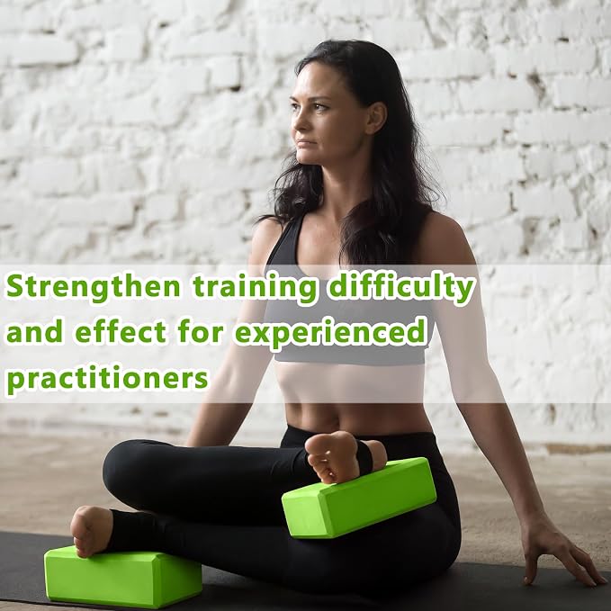 Honoson 20 Pcs Yoga Blocks Bulk 9''x6''x3'' High Density EVA Foam Blocks for Exercise Pilates Meditation, Lightweight Non-slip Surface, Improve Strength Balance Flexibility