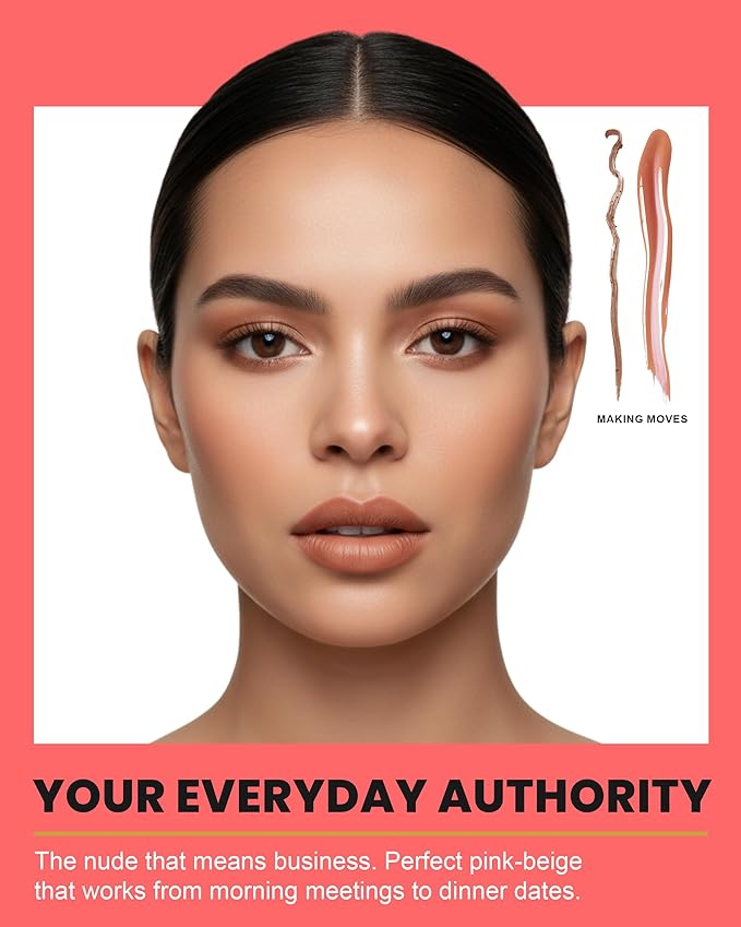 Lip Kit Duo – Making Moves - TikTok-Viral Precision Liner & Glossy Liquid Lipstick, Clean 2-Step Set with Hydrating Long-Wear Color – Bold Inclusive Beauty for Everyday Konfidence
