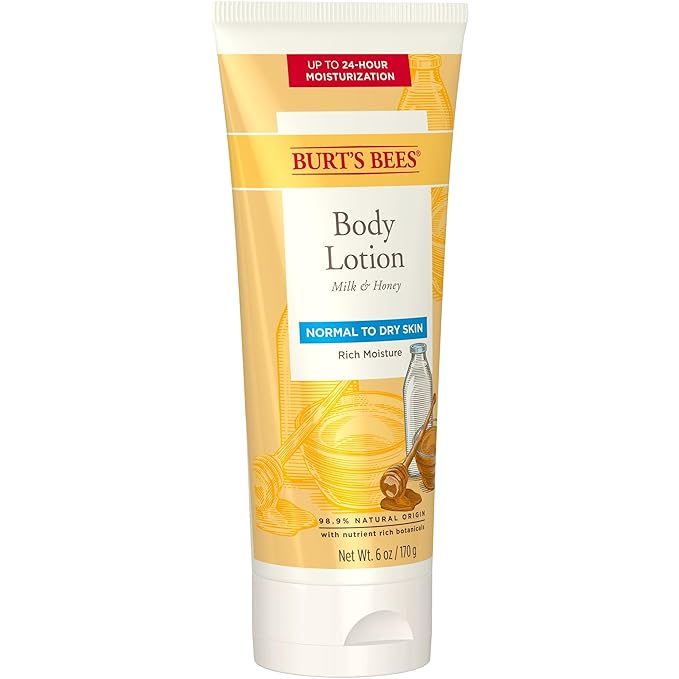 Burt's Bees Body Lotion for Normal to Dry Skin with Milk & Honey, 6 Oz (Package May Vary), (Pack of 6)