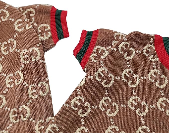 Everything Chic Luxury Dog Sweater – Soft Knit Designer Pet Outfit for Small Dogs & Puppies, XS–L, Stylish Warm Clothing for Yorkies, Chihuahuas, Dachshunds, Maltese, French Bulldog