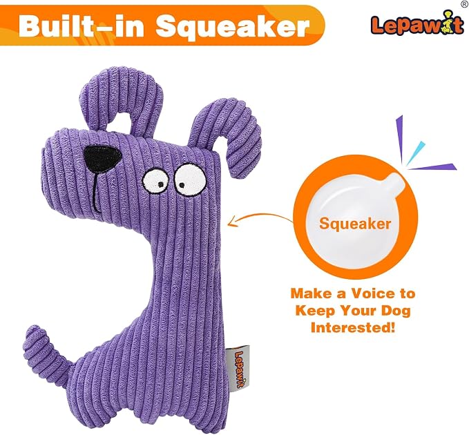 Squeaky Dog Toy for Small & Medium Dogs, Dog-Shaped Plush Toy