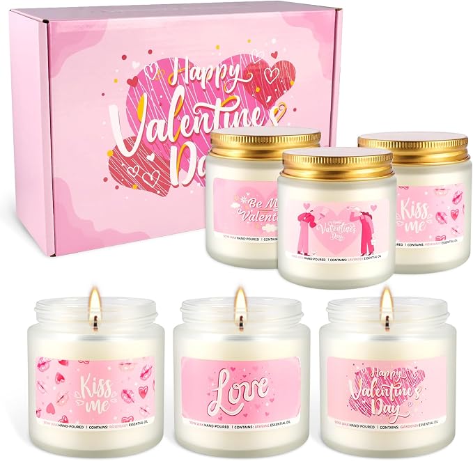 Scented Candle Gifts,6pack-Long Lasting Burning-Aromatherapy Candle for Men Husband Boyfriend,Romantic Gifts for Women, Girlfriend Wife,Mother,Home Decor,Anniversary