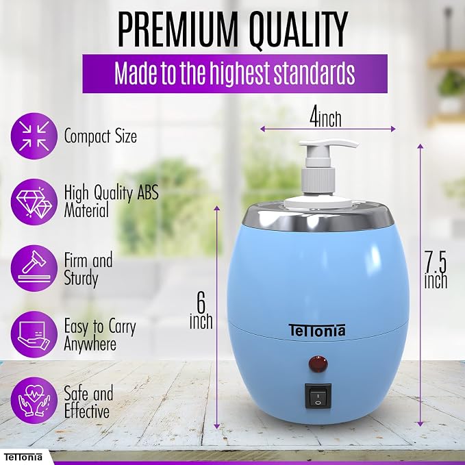 Massage Oil/Lotion Bottle Warmer - Auto-Temperature (Blue Pastel)