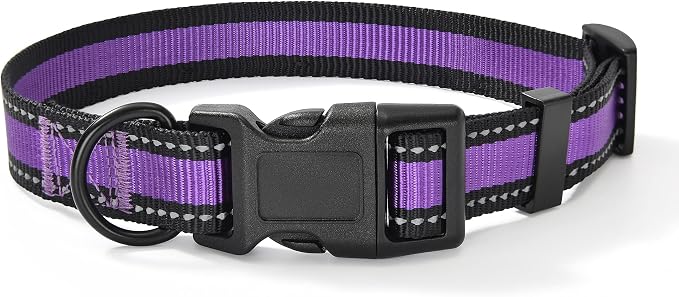 Mile High Life Reflective Dog Collar, Adjustable Lightweight Quick Release
