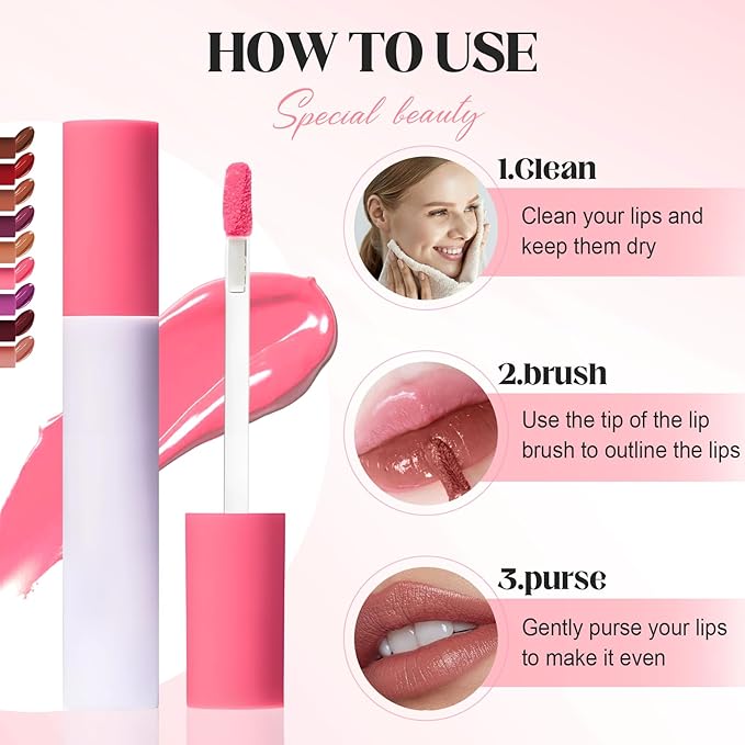 Lips Staining Lip Oil, 2026 New Lip Tint Lips Oil Long-Lasting Moisturizing, Plumping Hydrating Glossy Lip Glosses, Glossy Lip Stain Creamy Texture for Girl and Women (LUCKY LOTUS)