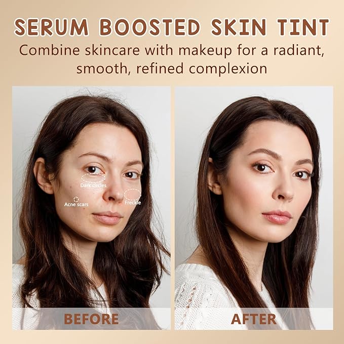 2PCS Foundation Stick Beauty Balm Serum Boosted Skin Tint, Solid Tinted Moisturizing Serum Contour Stick, Natural Fit, Moisturizing ＆ Concealing Foundation Sticks (#04)