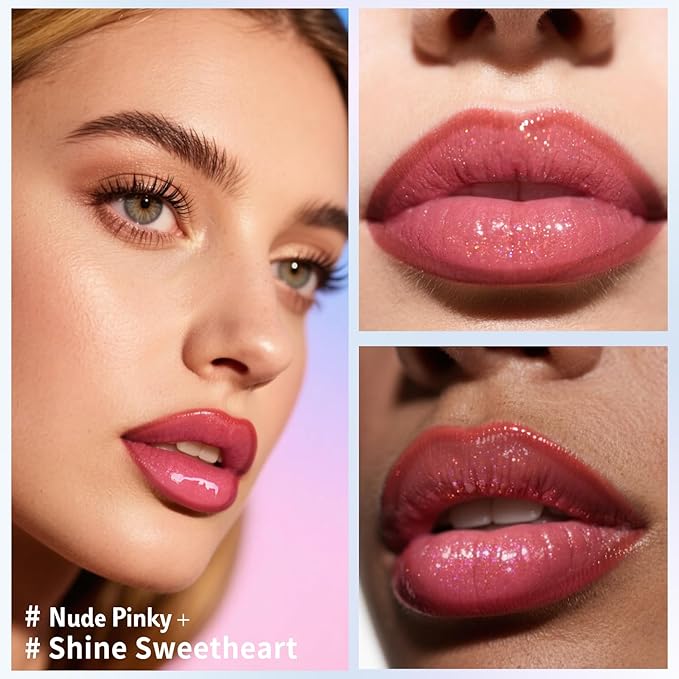 KIMUSE Lip Stain Peel Off & Lip Oli Set, Long Lasting Lip Liner Stain, Waterproof, Transfer-Proof, Hydrating Shine Lip Oil with Vitamin E & Jojoba Oil
