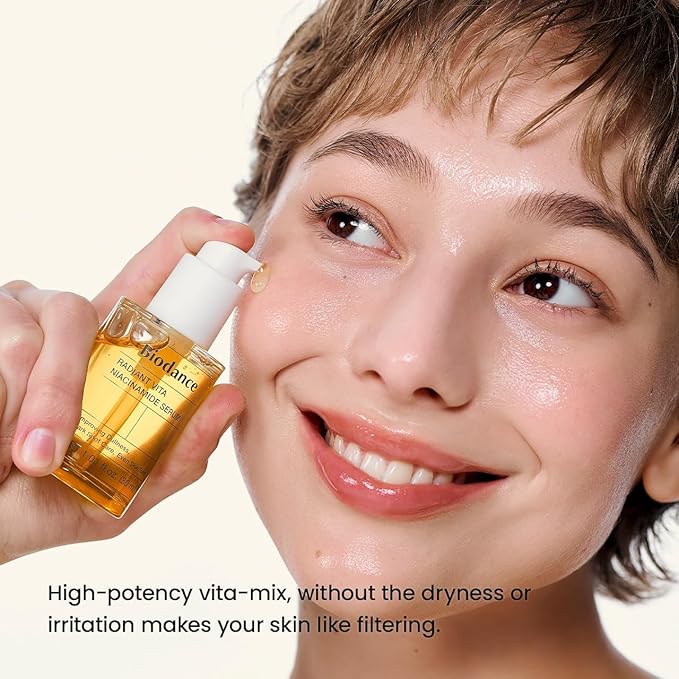 BIODANCE Radiant Vita Niacinamide Serum, for Even Tone Dark Spot Care with Vitamin C, Hydrating for Sensitive Skin, Filter Glow Serum, Korean Skin Care, Valentines Day Gifts for Her | 1.01 floz x 1 ea