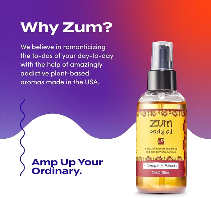 Indigo Wild Zum Dragon's Blood Body Oil - Nourishing Body Massage Oil for Massage Therapy & Hydration - Nourishing, Vegetarian Massaging Oil with Sweet Almond Oil - 4 fl oz
