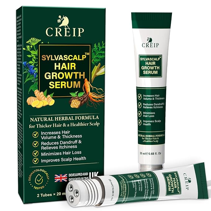 Hair Growth Serum for Thicker Hair: Lightweight Scalp Essence for Hair Growth Roller for All Hair Types Refreshing Botanical Formula (2 Pack (2 * 20ml))