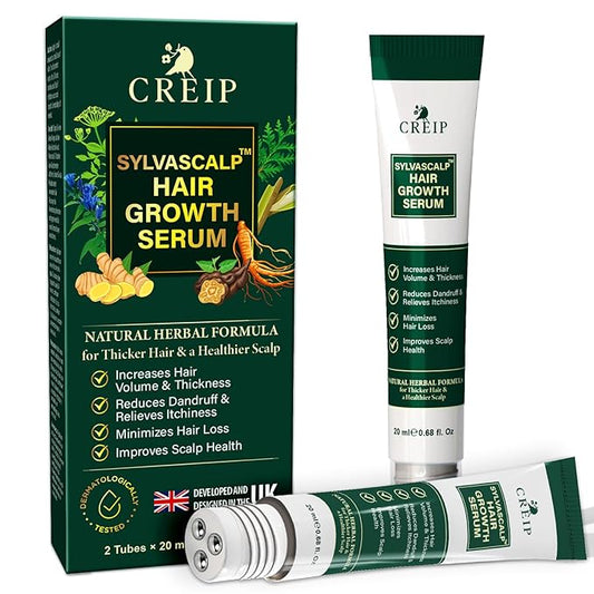 Hair Growth Serum for Thicker Hair: Lightweight Scalp Essence for Hair Growth Roller for All Hair Types Refreshing Botanical Formula (2 Pack (2 * 20ml))