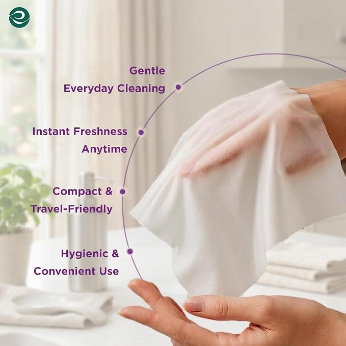 ECO SOUL Plant-Based Feminine Hygiene Wipes (30 Count, Pack of 4) Dermatologist Tested pH Balanced Intimate Cleansing Wipes FSC-Certified Alcohol-Free, Paraben-Free, Fragrance-Free & Hypoallergenic