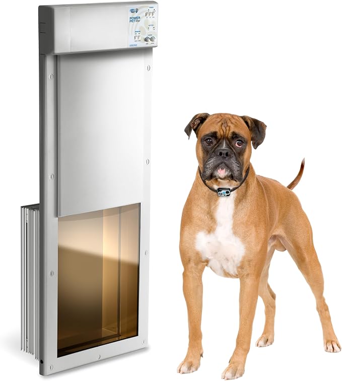 Power Pet Smart Automatic Electronic Pet Door by High Tech Pet (Wall Mount, Large, Non-WiFi)