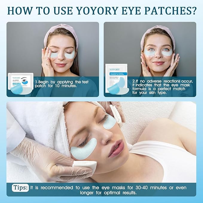 Under Eye Patches Masks - 24K Gold Eye Patch for Dark Circles and Puffy Eyes, Wrinkles, Fine Lines, Eye Bags Treatment with Collagen and Hyaluronic Acid, Moisturizing and Firming (60 Pcs）Silver