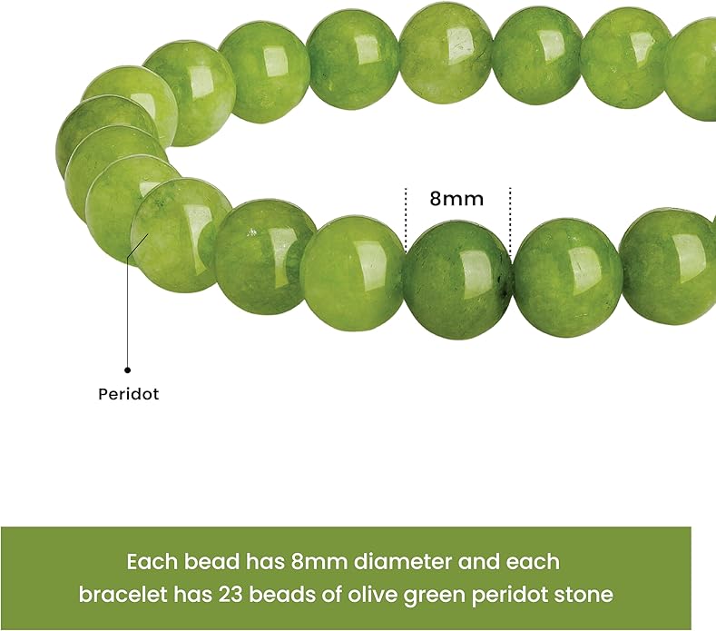 Crystal Vibe 8mm Beaded Bracelets For Women Men - Healing Crystal Bracelet - Adjustable Size