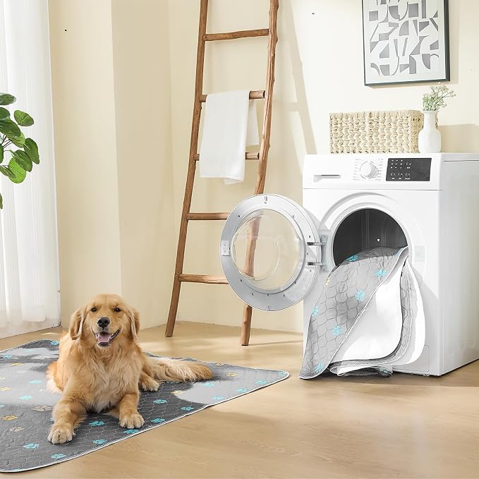 Aitmexcn Washable Pee Pads for Dogs, 2 Reusable Puppy Pads, 32'' x 36'' | Highly Absorbent, Waterproof Layer, Machine Washable, Non-Slip Bottom, For Puppy Training and Crates