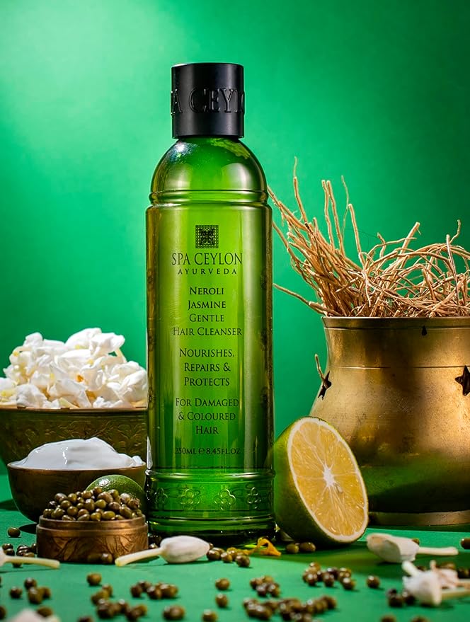 SPA CEYLON Neroli Jasmine Gentle Hair Cleanser| Sulfate-Free Shampoo| Deep Nourishing | Scalp Balance | Ideal for Damaged and Coloured Hair