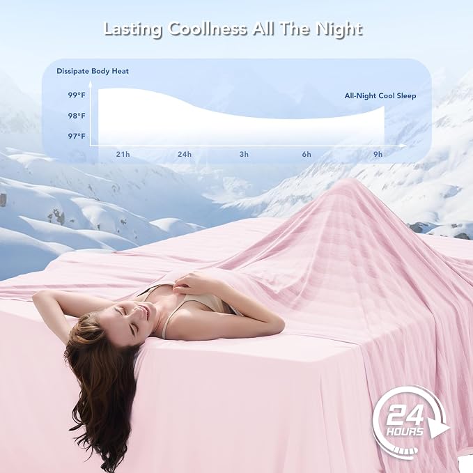 Cooling Blanket Queen Size- 90"x90" Summer Cooling Throw Blanket for Hot Sleepers Arc-Chill Q-Max >0.45 Cool Fiber, Keeps Cool for Night Sweats, Soft Lightweight Sofa Blankets for Kid Adults