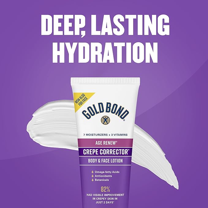 Gold Bond Age Renew Crepe Corrector Body Lotion, Replenishing & Smoothing Formula, Gold Bond Crepe Corrector Body Lotion, 8 oz