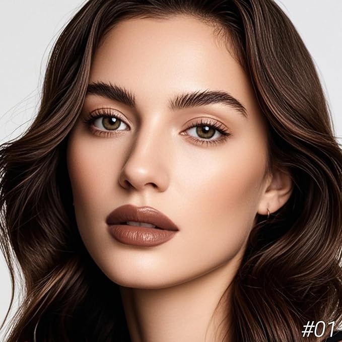 Erinde Matte Lipstick Crayon for Women, Soft Nude 24 Hour Lipstick Lip Liner Pencil, Neutral lip stick long lasting waterproof, Vegan & Cruelty-Free, 01