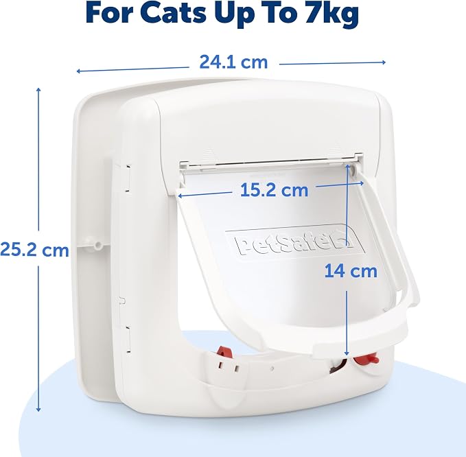 PetSafe, Deluxe Magnetic Cat Flap, Selective Entry, 4 Way Locking, White
