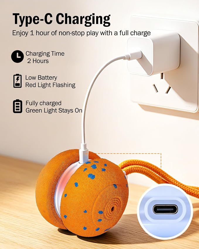 osou Interactive Dog Toy, Automatic Moving Dog Ball Toy with 2 Speed Modes | Random Rolling Path, Motion-Activated, Auto-off, Pet-Safe ETPU Shell, for Small Medium Large Dogs and Most Dog Personalities