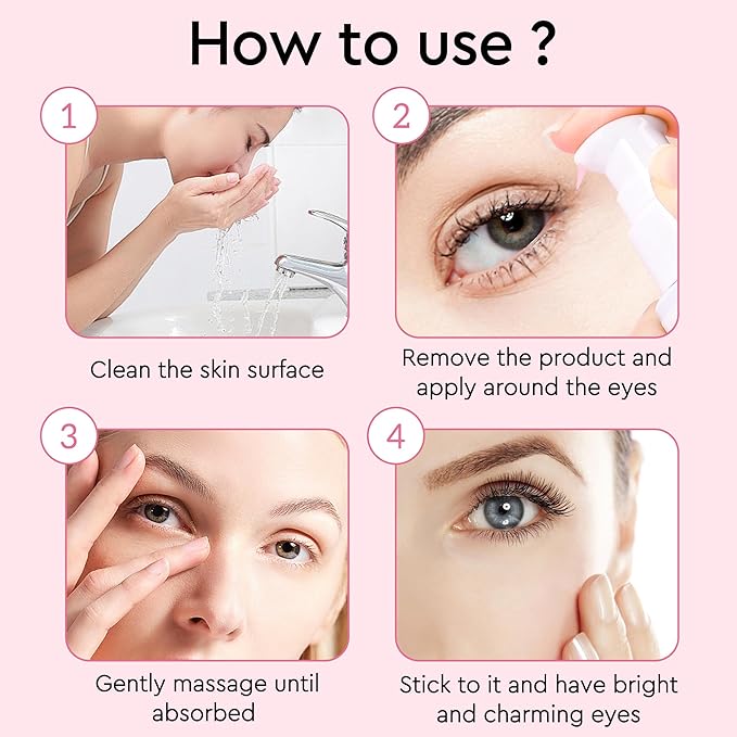 Salmon DNA PDRN Pink Peptide Eye Serum Moisturizing Treatment | Restores Skin Elasticity & Radiance | Evens Skin Tone & Pore Care | 30 ml with Salmon DNA, Vitamin C, Grape Seed Extract & Retinol