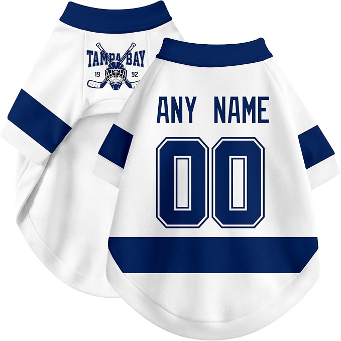 Tampa Bay Dog Clothes Personalized Pet T Shirt for Dogs Gift | Custom Name Number Jersey Style Pet Shirt for Dog