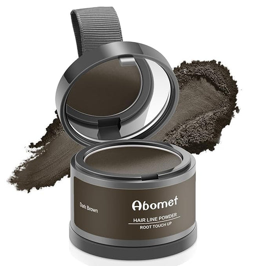Root Touch Up Instantly Gray Hair Coverage Hairline Powder, Dark Brown, for Women Men, Hair Fibers For Thinning Hair