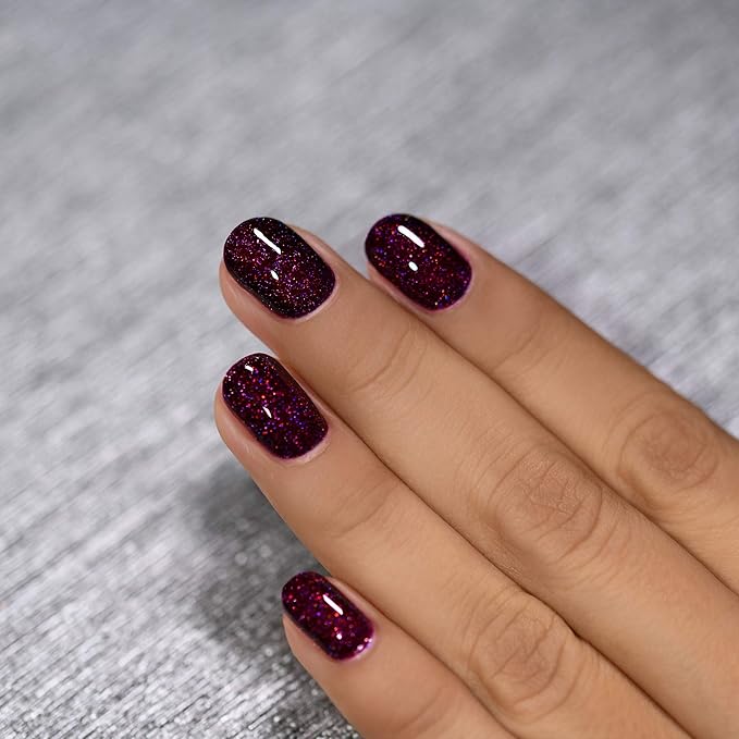 ILNP Madeline - Delicious Dark Berry Holographic Nail Polish, Chip Resistant, 7-Free, Non-Toxic, Vegan, Cruelty Free, 12ml
