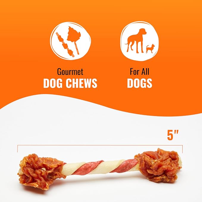 GOOD 'N' FUN Double Pops Long-Lasting Dog Treat with Real Protein, 5.5 oz | Premium Pork and Beef Hide Chew Wrapped with Real Chicken, Supports Dental Health and Mental Stimulation, For Adult Dogs