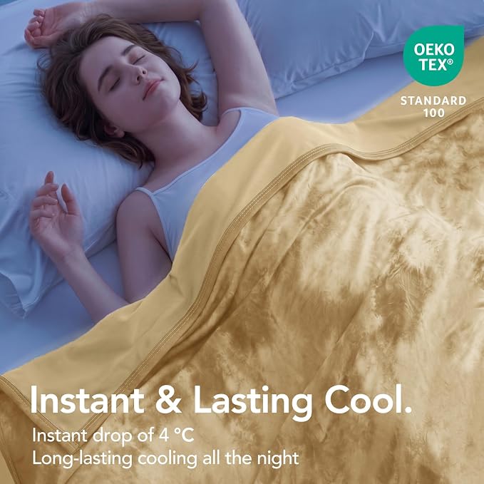 Cooling Blanket 50''x70'' for Hot Sleepers, Arc-Chill Q-Max>0.35 Double Sided Cold Blankets for Night Sweats, Cool Soft Lightweight Summer Blanket for Sofa Bed Couch, Gifts for Women Throw