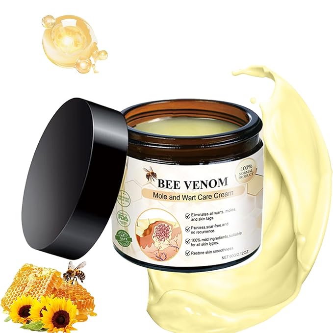 Bee Venom Skin Restoration Cream,bee venom Comprehensive cream,bee venom all in one cream For All Skin Types, Bee Venom Natural Skin Moisturizer,Effectively Reduce Blemishes（1pcs）