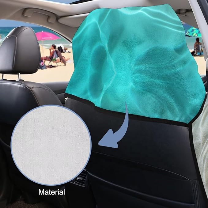 INSTANTARTS Beach Starfish Car Seat Towel Covers Yoga Towel Car Seat Cover Swimming SUV/Truck Seat